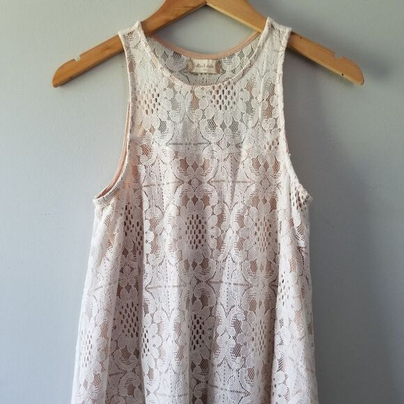 Altar'd State Cream Nude Lace Sleeveless Dress - Picture 2 of 7